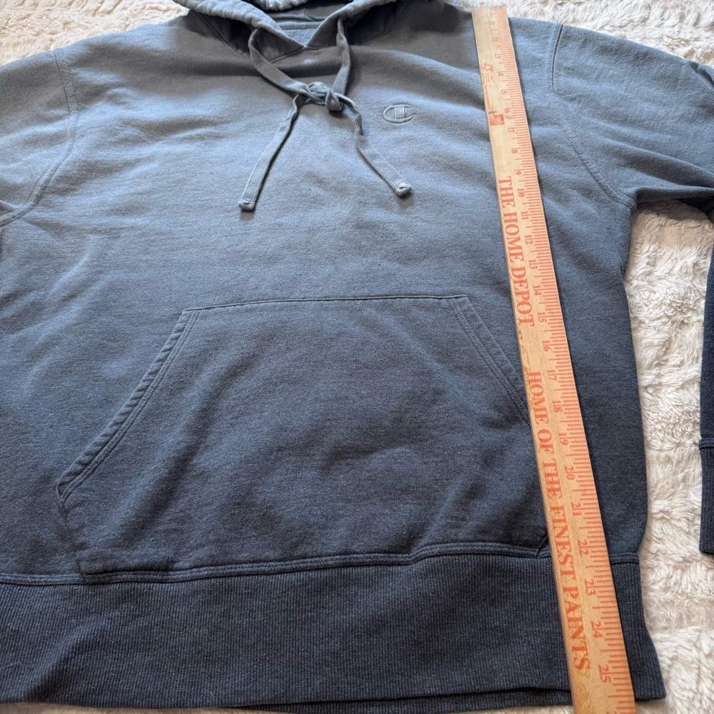 Champion Powerblend Ombre Dip Dye Hoodie Blue Gradient Men’s Medium - Picture 3 of 7